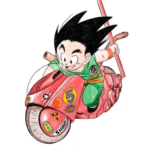 Anime Motorcycle Art Print