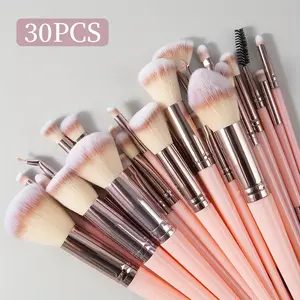 10/18/30 PCS Professional Makeup Brush Set Foundation Brush Blush Brush Powder Brush Eyeshadow Brush Complete Makeup Tool Set for Beginners and Professional Makeup Artists Portable Beginner Gift Set Basic Makeup Brush Girls Campus Makeup Brush