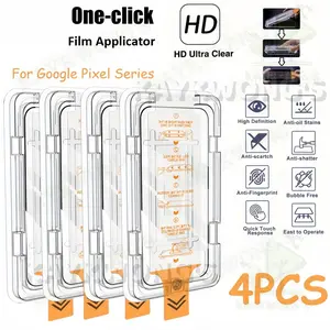 KAYKWONG'S 4-Pack Full Screen HD Tempered Glass Film for Google Pixel 6a/7/7a/8/8a/8pro/9/9a/9pro/9pro Xl, 9h Scratch Resistance, Anti-Fingerprint, Bubble-Free