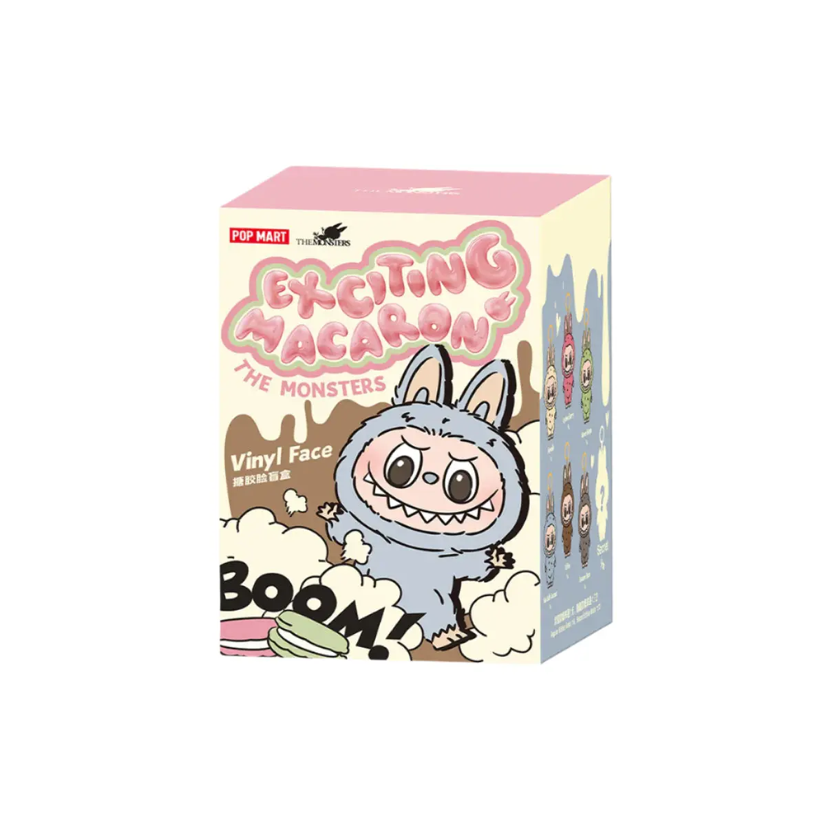 Pop Mart Labubu The Monsters Exciting Macaron Authentic Vinyl Figure Sealed Blind Box - Stuffed Animal Keychain, Keyrings, Pendant, Collectible Figurine, Purse Charm, Decor, Soymilk Art Toy, Authenticity Guaranteed
