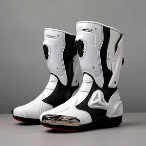 Motorcycle riding boots high top boots road track racing sports protective shoes motorcycle shoes for men and women Closed Footwear