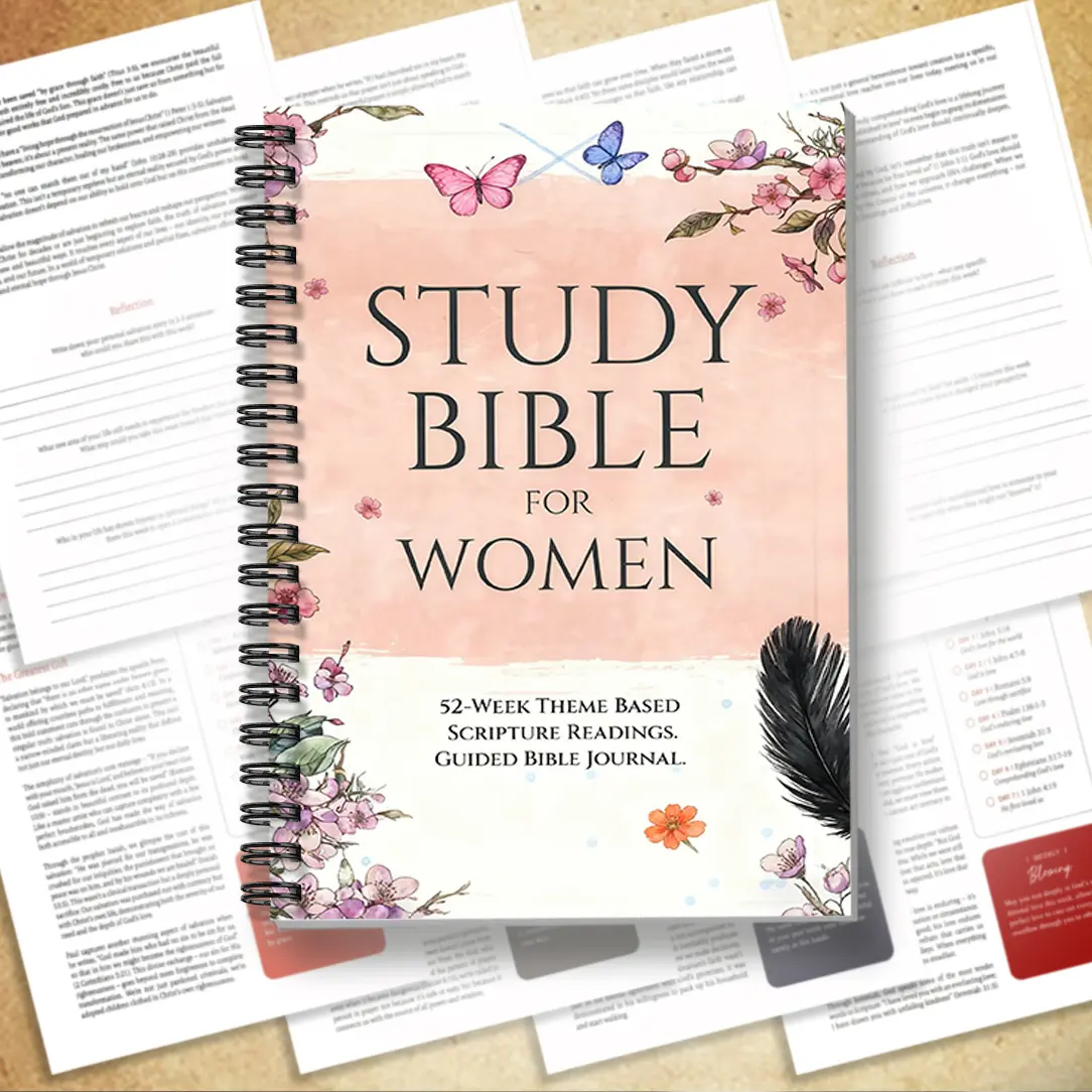 1 Inspirational Christian Gift Spiral Devotional Notebook, Guided Journal, Daily Devotional Journal, Notepad with Weekly Verses and Color-marked Guide, Brighten Up Every Day with God's Word, Great for Christian Gifts for Women, 5.5*8.3 Inches