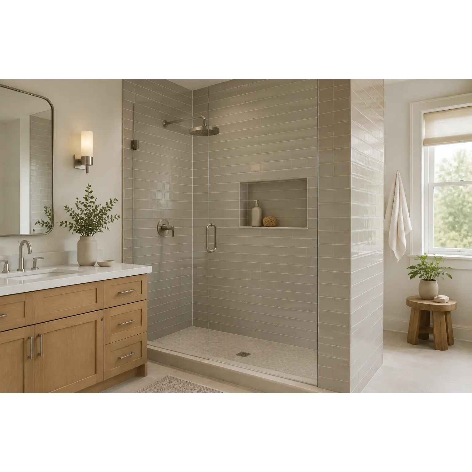 Daltile Color Wheel Linear Desert Gray Glossy 4" x 16" Bullnose | Spotlight Savings