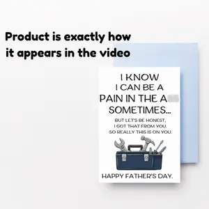 Funny Father’s Day Card from Son or Daughter  | Sarcastic Dad Gift | Dark Humor Card for Dad | Unique Father’s Day Gift for Dad, Husband, Uncle, Grandfather