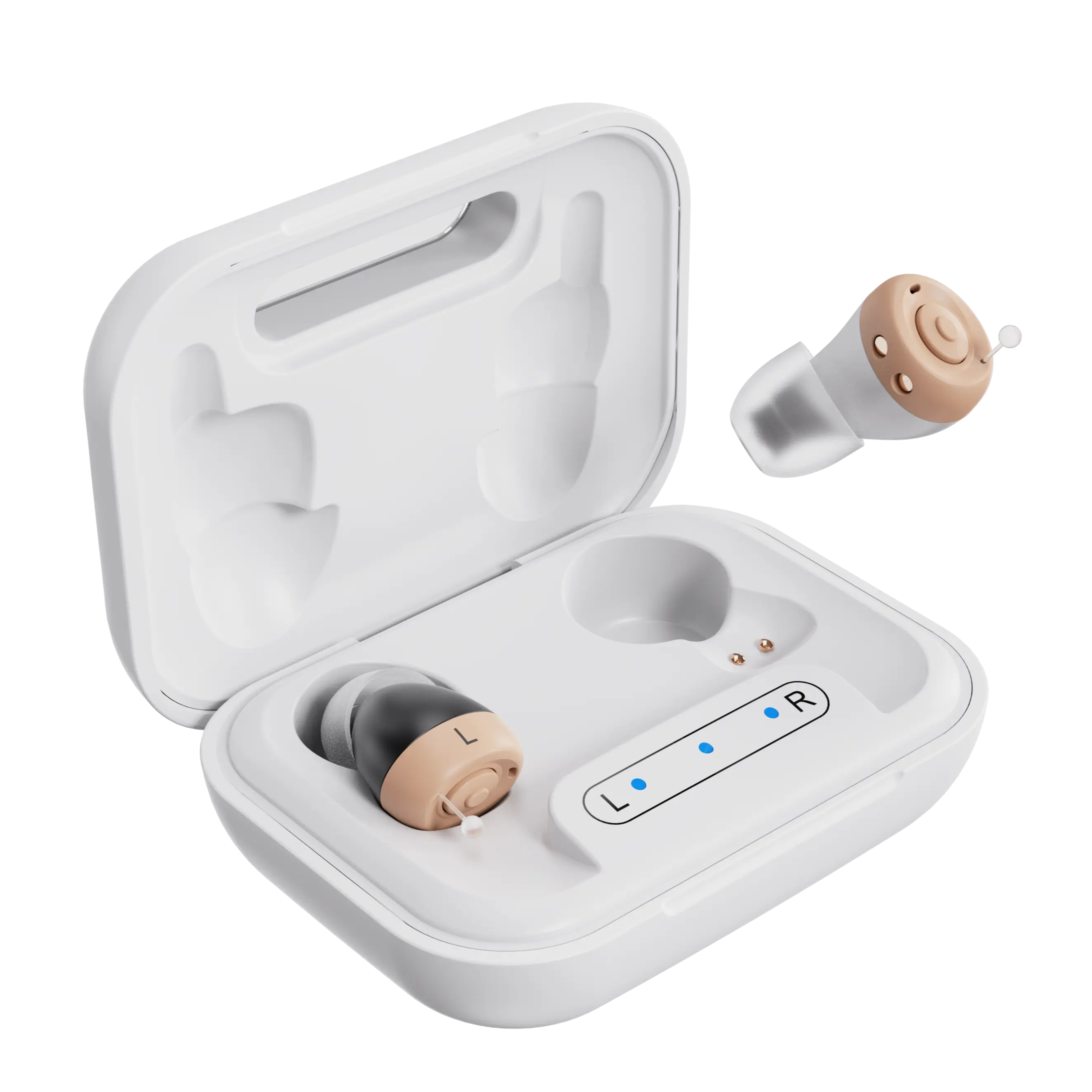 Hearing Aids for Seniors Rechargeable Hearing Amplifiers for Adults, Volume Adjustment All-Day Comfort Crystal Clear Sound, Portable Charging Case