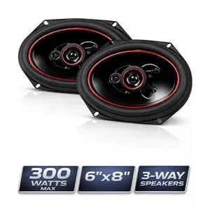 Audiopipe CSL6803R 6x8" 3-Way Car Speakers 300W Max 4 Ohm Pair
