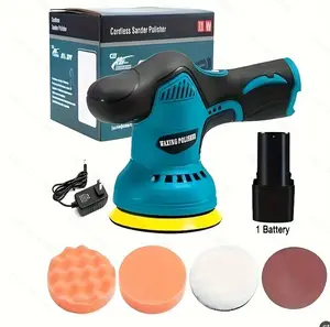 Cordless Car Buffer Polisher -Portable Orbital Car Polisher Kit with  Batteries & 8 Variable Speed & 5500RPM - Waxing Polisher for Car Detailing Polishing Waxing Removing Scratch