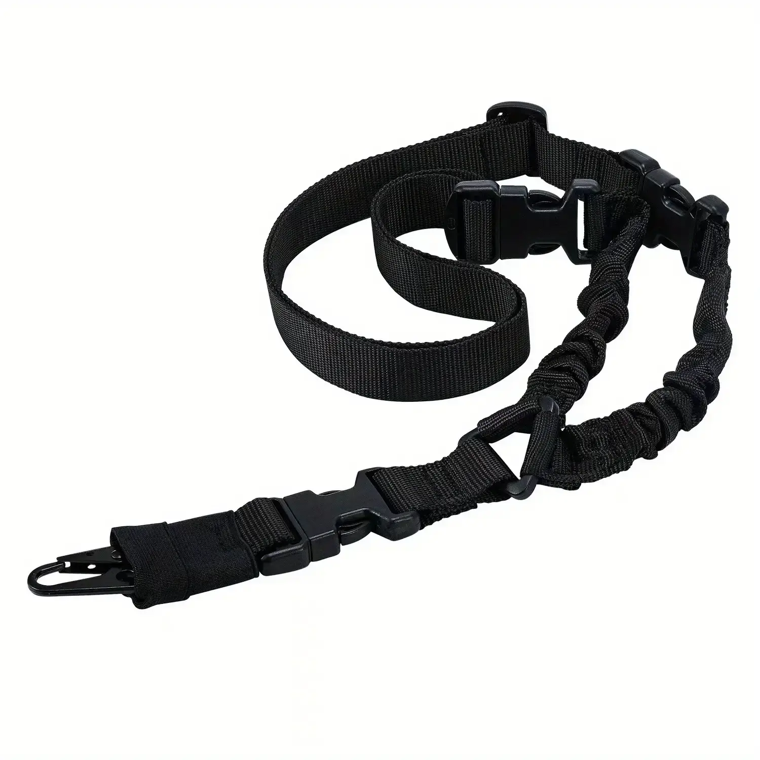 Tactical Single Point Rifle Sling 120cm Nylon Webbing with Metal Buckle for Outdoor Hunting Recreation Safety Gifts Harness Vests Black Green tiktokshopspringglowup