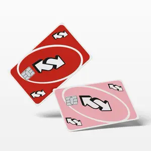 Uno Reverse Card Small Chip Holographic Credit Card Decal Sticker Card Skin Vinyl Sticker Card Decorative Cover Valentine’s Day Gift