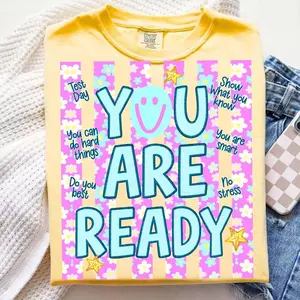 Retro Striped You are ready Test Day Shirt, Matching State Testing Shirts, Teacher Team Shirts, Testing Day Tee, Testing Coordinator Shirt, You Got This Tee