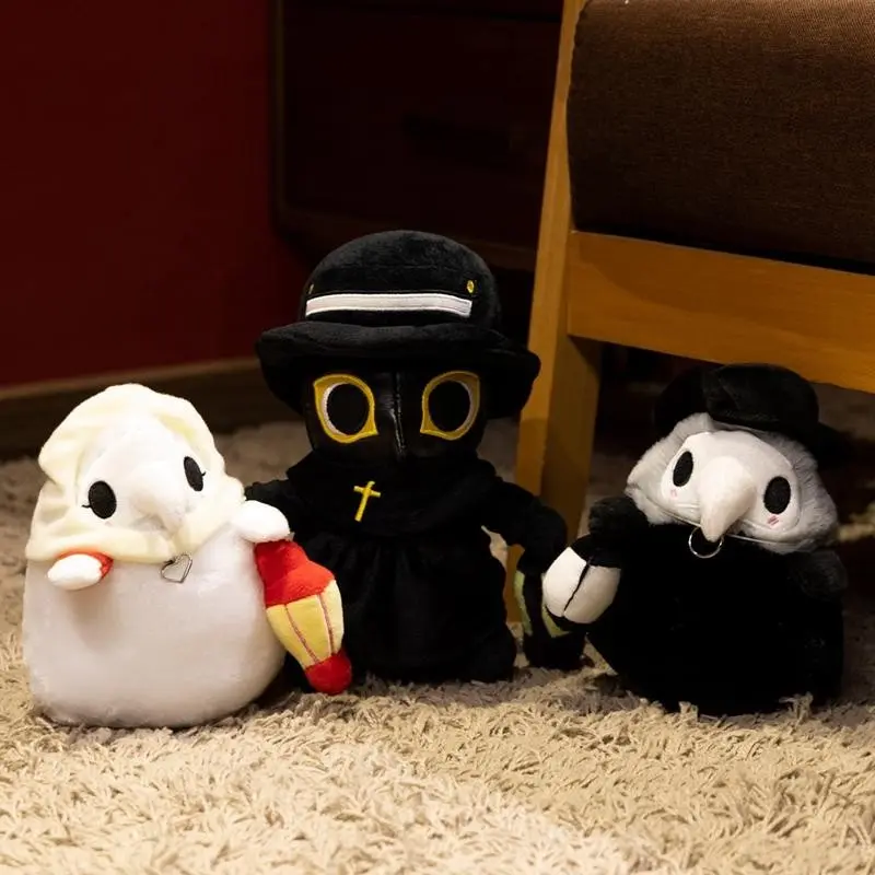 Adorable Plague Doctor Plush Toy, Soft Stuffed Doll, Cute Stuffed Animal, Gift for Children and Friends, Halloween Night Light Puppet
