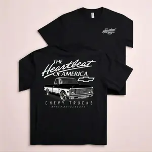 🚛Men’s Graphic T-Shirts – Chevrolet Trucks, Double-Sided Print, Vintage Style, Casual Festival T-Shirts, Retro Men’s Shirts, Streetwear, Everyday Wear, Summer Outfits, Lightweight Cotton, Trendy Graphic Tee, Men’s Casual Top🚛
