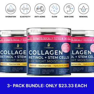 3-pack Collagen Retinol & Stem Cells Retinol Face Moisturizers Rejuvenating Skin Power Cream Radiant Comfort Hydrate Hydrating Moisture InstaSkinCare