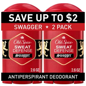 Old Spice Antiperspirant Deodorant for Men, Soft Solid Stick, Sweat Defense, Swagger, 2.6 Oz (2 Pack) Procter & Gamble