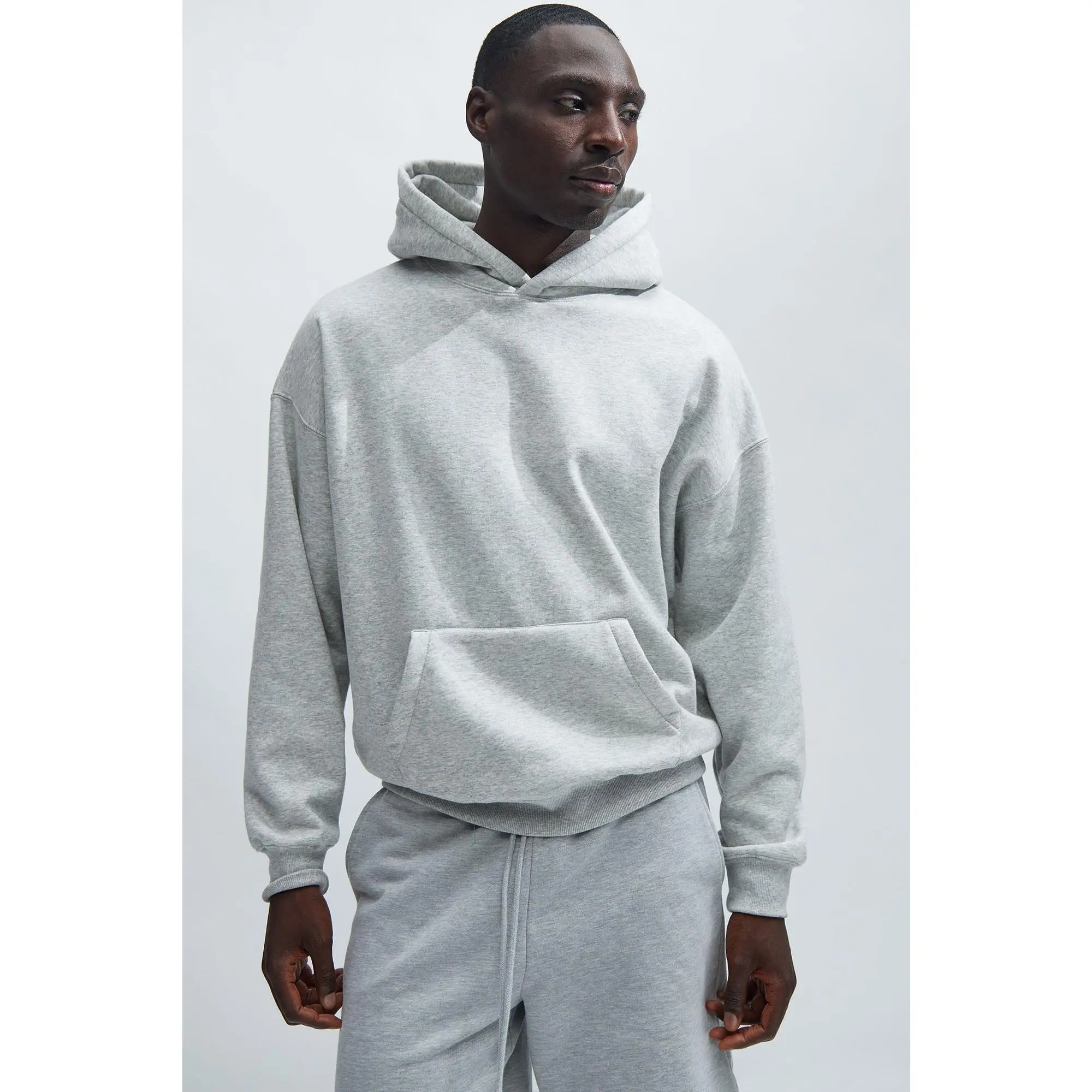 Tyson Oversized Heavyweight Hoodie - Heather Grey