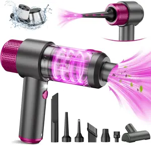 EYYA Handheld Cordless Car Vacuum Cleaner, 4-in-1 Portable Mini Car Vacuum Cleaner, 15000PA High Power & Air Duster with LED Light for Home Office