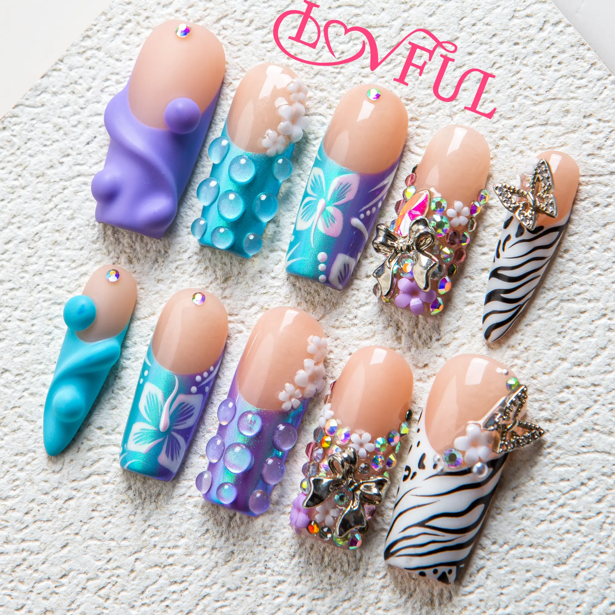 Lovful | H613 Chill Girl Instinct Handmade Acrylic Press On Nails | 10PCS Reusable Salon Quality 2025 New #DealsForYouDays