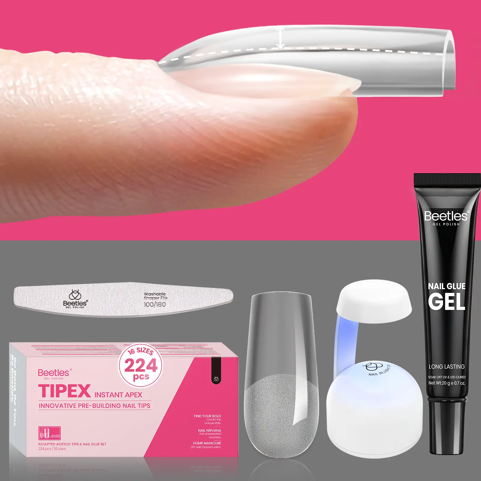 224Pcs Medium Square Essential Kit