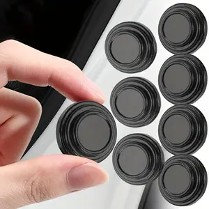 Car Door Shock Absorber Pads - Black Synthetic Rubber Cushioning Pads for Noise Reduction, Anti-Scratch & Impact Protection, Easy Installation on Car Doors, Noise Reduction Pads | Soft Cushioning Material