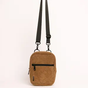 Corduroy Teddy Crossbody Sling