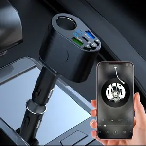 Upgraded LED Display Bluetooth FM Transmitter Car Charger with Dual USB Ports