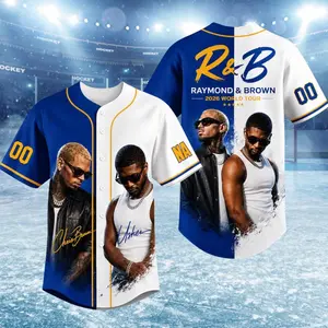 Raymond&BrownTeam Baseball Jersey – Custom Name & Number Concert Shirt, R&B Tour Fan Apparel