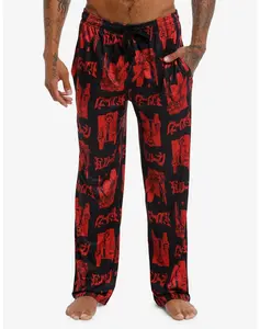 Chainsaw Man Denji & Power Portrait Pajama Pants | Anime Character Lounge Sleepwear | Soft & Comfy Night Pants for Adults