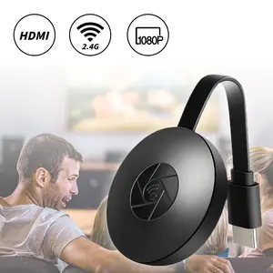 Wireless HDMI Adapter 2.4G 1080P Plug and Play Screen Mirroring Device, Cast iOS/Android/Windows to TV/Projector, Perfect for Home Theater & Office Meetings