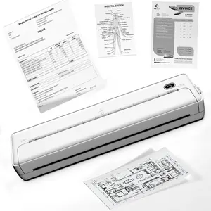 Portable Suitable for Tatoo Paper A4 Bluetooth Thermal Printer for iOS & Android - Compact Design for Travel Mobile Office & School - Perfect for On-the-Go Use Printing