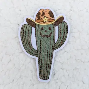 Cowboy Cactus Embroidered HAT/POCKET Patch