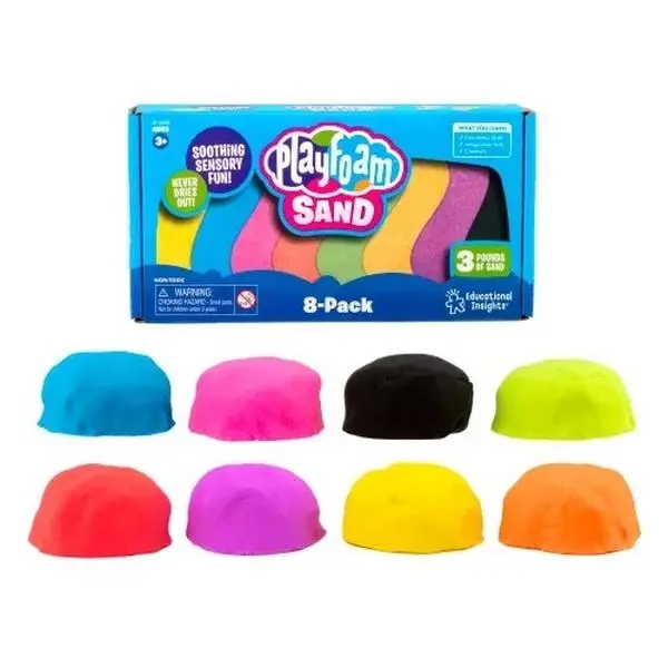 Educational Insights Playfoam Sand Sensory Kit With Assorted Colors – Fun, Creative Play for Kids 3+