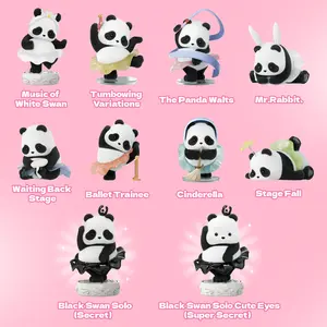 52TOYS Panda Roll Ballet Performance Series Collectible Toy Kawaii Creative Gift Room Decor Desktop Decoration Gift for Birthday Part Figurine Statue