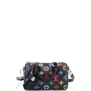 Pre-owned Louis Vuitton Canvas Coated Top Handle Bags x Takashi Murakami Speedy Bandouliere NM Bag Monogram Multicolor Nano by Rebag