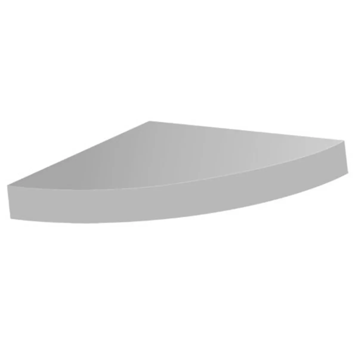 Amore Designs Contemporary Wooden Floating Corner Shelf - 12x12x1.75in, Grande Silver Modern Corner Shelves with Hidden Brackets, Small Space Decor Wall-Mounted Storage Solutions