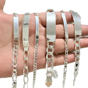 Sterling Silver .925 Bracelets for ADULTS, Unisex, with Complimentary Personalized Engraving.
