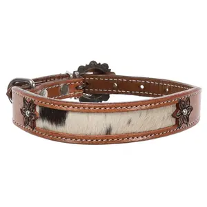 Leather Lilly Cowhide Dog Collar