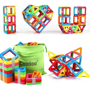 Upgraded Magnetic Blocks Tough Tiles STEM Toys for 3+ Year Old Boys and Girls Learning by Playing Games for Toddlers Kids, Compatible with Major Brands Building Blocks - Starter Set