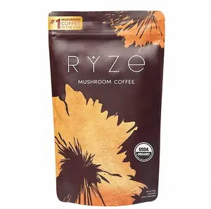 RYZE Mushroom Coffee USDA Organic with 6 Adaptogenic Mushrooms and MCT Oil RT USA Grown Instant Coffee for Better Energy, Focus, Digestion, Immunity with Turkey Tail, Shitake, Lion's Mane, 30 Servings Vitamin