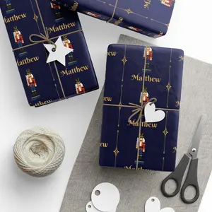 Nutcracker Custom Wrapping Paper, Holiday Gift Wrap. Nutcracker Gift Wrap. Elegant Christmas Gift Wrap. Christmas Wrapping Paper , Best of gift, Meaningful gift. (Get 1 paper cutter when buying any 5 rolls)