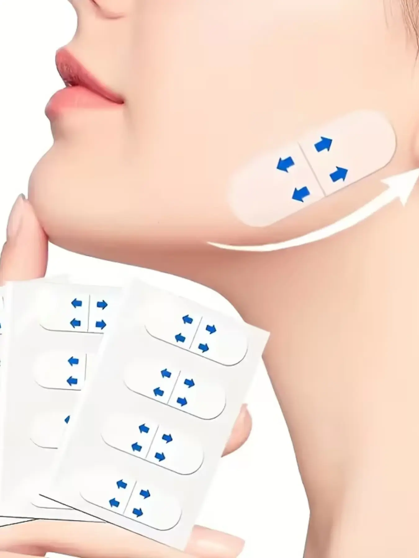 40pcs Ultra-Thin Invisible Face Patch, Anti Wrinkle Patches, Wrinkle Smoothing Tapes, Facial Lift Tape for Eyes, Double Chin, Neck, Transparent Face Shaping Sticker, Valentine's Day Gift, Facelift Wrinkle Reducer, Face Lifting Tape