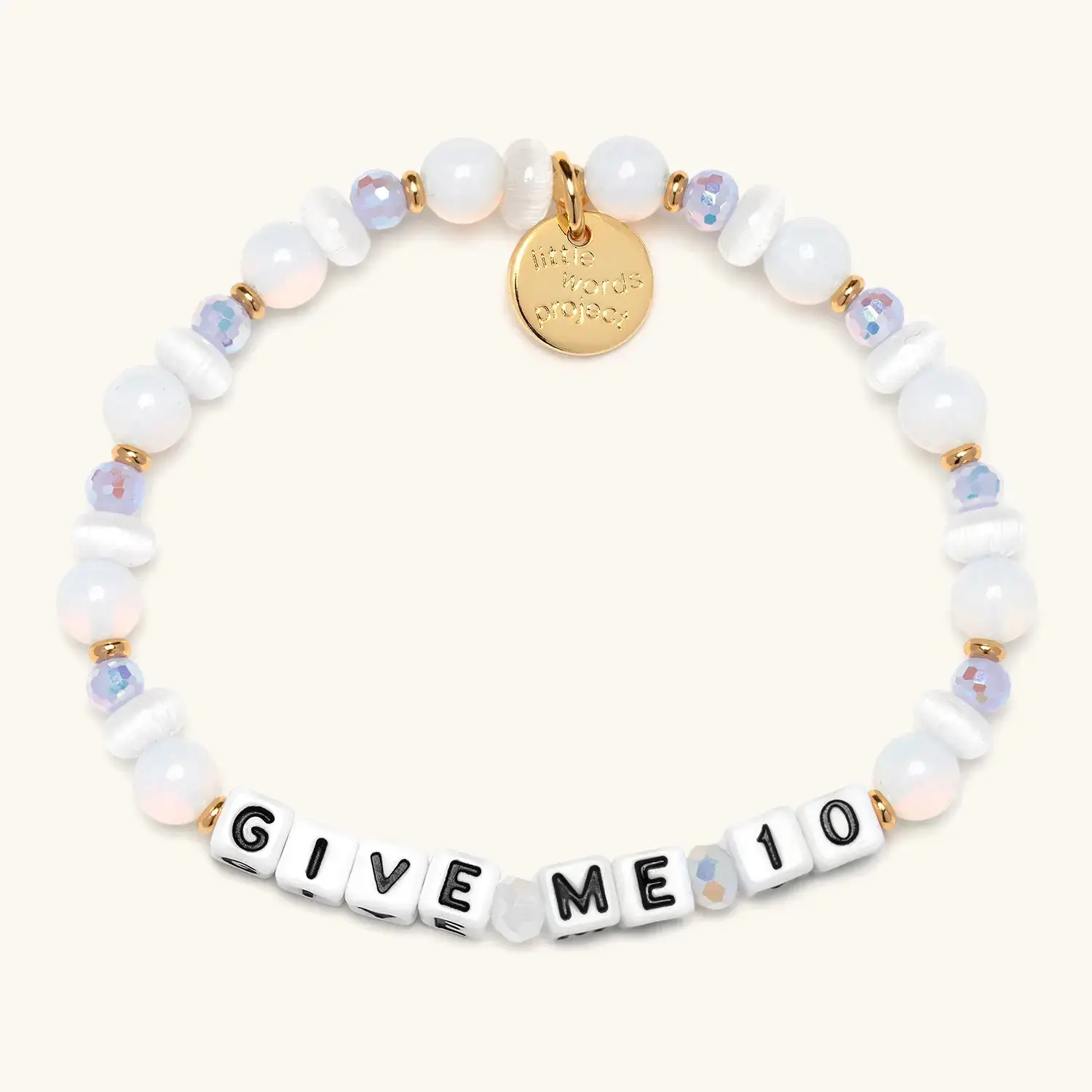 Little Words Project - Give Me 10 - Summer Phrase Bracelet, Trackable Kindness Bracelet, Beaded Bracelet - Summer 2026, Viral Phrase, End of Summer