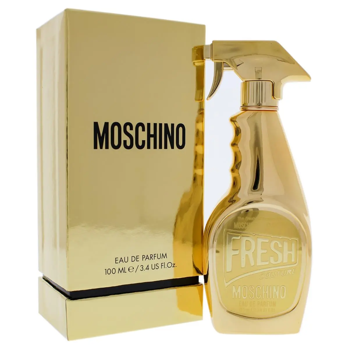 MOSCHINO Gold Fresh Couture Eau de Parfum - Women's Long-Lasting Elegant Alluring Signature Fragrance, Gold Spray Bottle, 3.4 fl oz (3 To 3.9 Fl Oz Range), Budget-Friendly Price, Elegant Alluring Fragrance