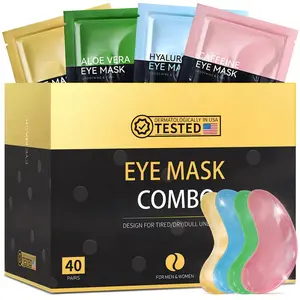 [Maskiss Official] 24K Gold Eye Mask - Hydrating & Soothing Formula with Hyaluronic Acid for Dark Circles and Puffiness, Lightweight for Daily Use