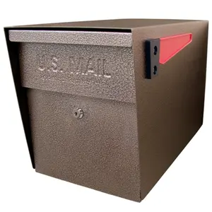 212 MAIN Curbside Locking Mailbox, Bronze Steel Construction, Patented Features, Lock Access for Mail Theft Prevention, High-Security Design
