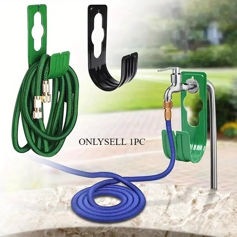 1pc Water Hose Hanger, Outdoor Hooks, Water Pipe Hook Water Hose Holder, Water Hose Organizer, Garden Hose Hanger Metal Expandable Garden Watering Hosepipe Hook Wall Mounted Hangable Tidy Holder