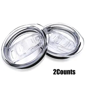 20oz Skinny Tumbler Replacement Lids, Spill Proof Splash Resistant Silicone Sliding Covers, Straw Friendly, BPA Free