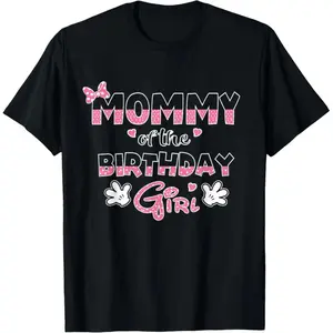 Cotton Mommy Of The Birthday Girl Mouse Family Matching T-Shirt