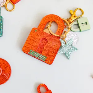 Showgirl keychain, lock keychain Showgirl keychain, lock keychain