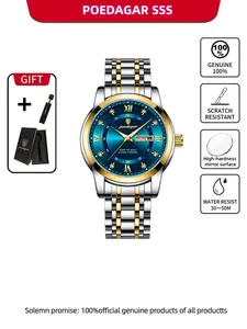 Men's Casual Business Round Dial Analog Quartz Watch, Business Fashion Watches, Fashion Daily Wear Watch with Box, Trendy Versatile Watch for Birthday Gift & Party