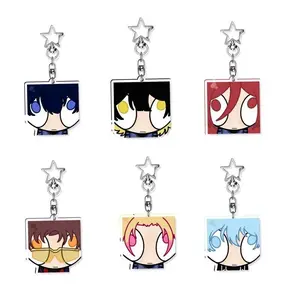 Blue Lock Anime KeyChain Cartoon Key Ring Decor Girl Isagi Yoichi Reo Mikage Seishiro Nagi Men Women Figure Cosplay Pendant Gift